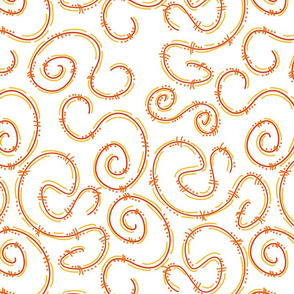 autumn squiggles orange