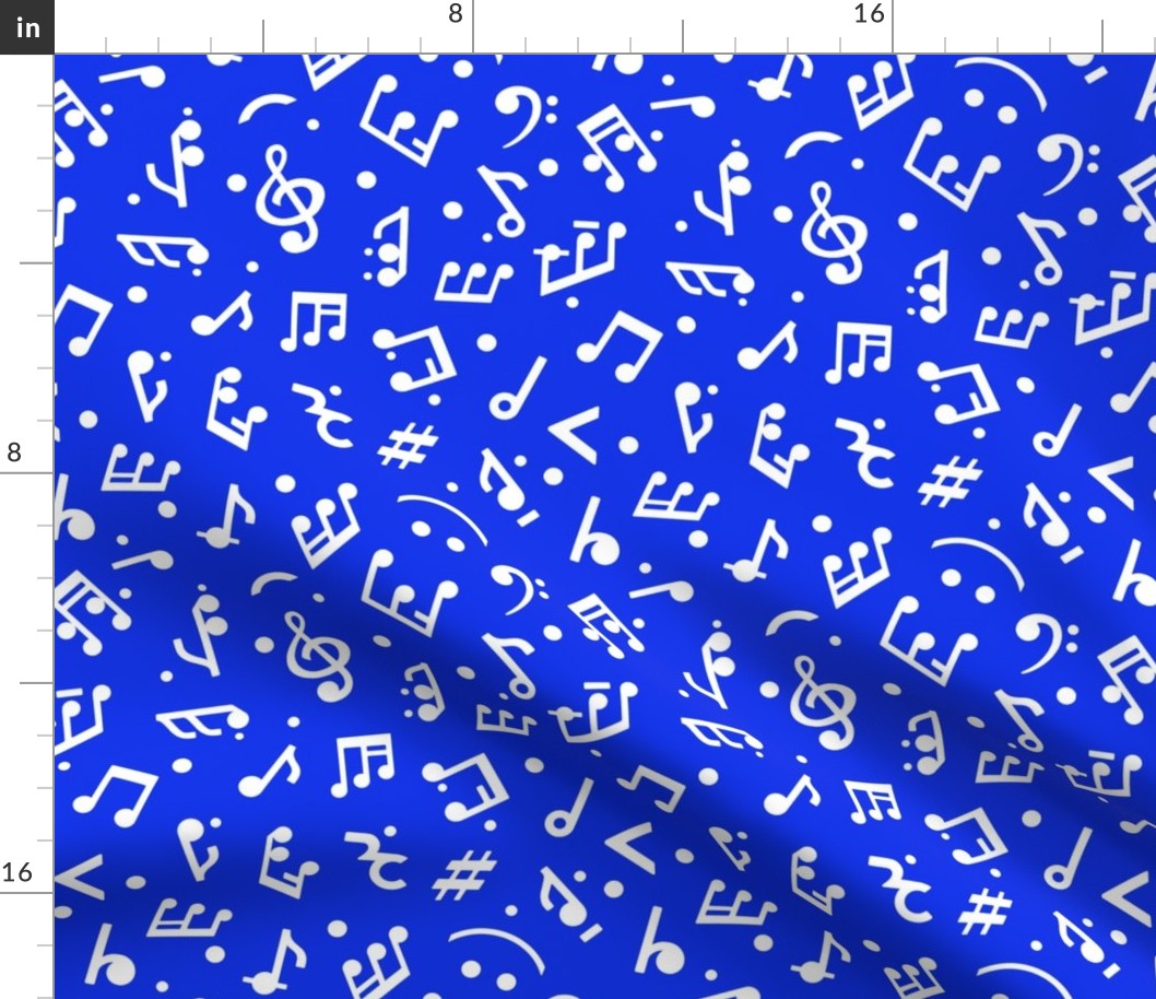 "Music Notes on Navy BG" small scale.