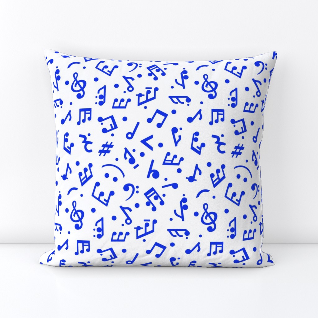 "Music Notes in Navy" small scale.
