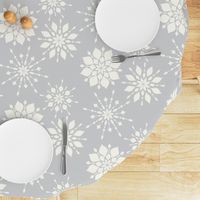 Elegant Snowflakes Silver and White