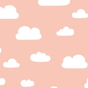 Clouds - Coral background