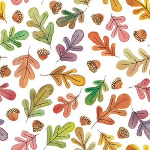 Autumn Leaves and Acorns