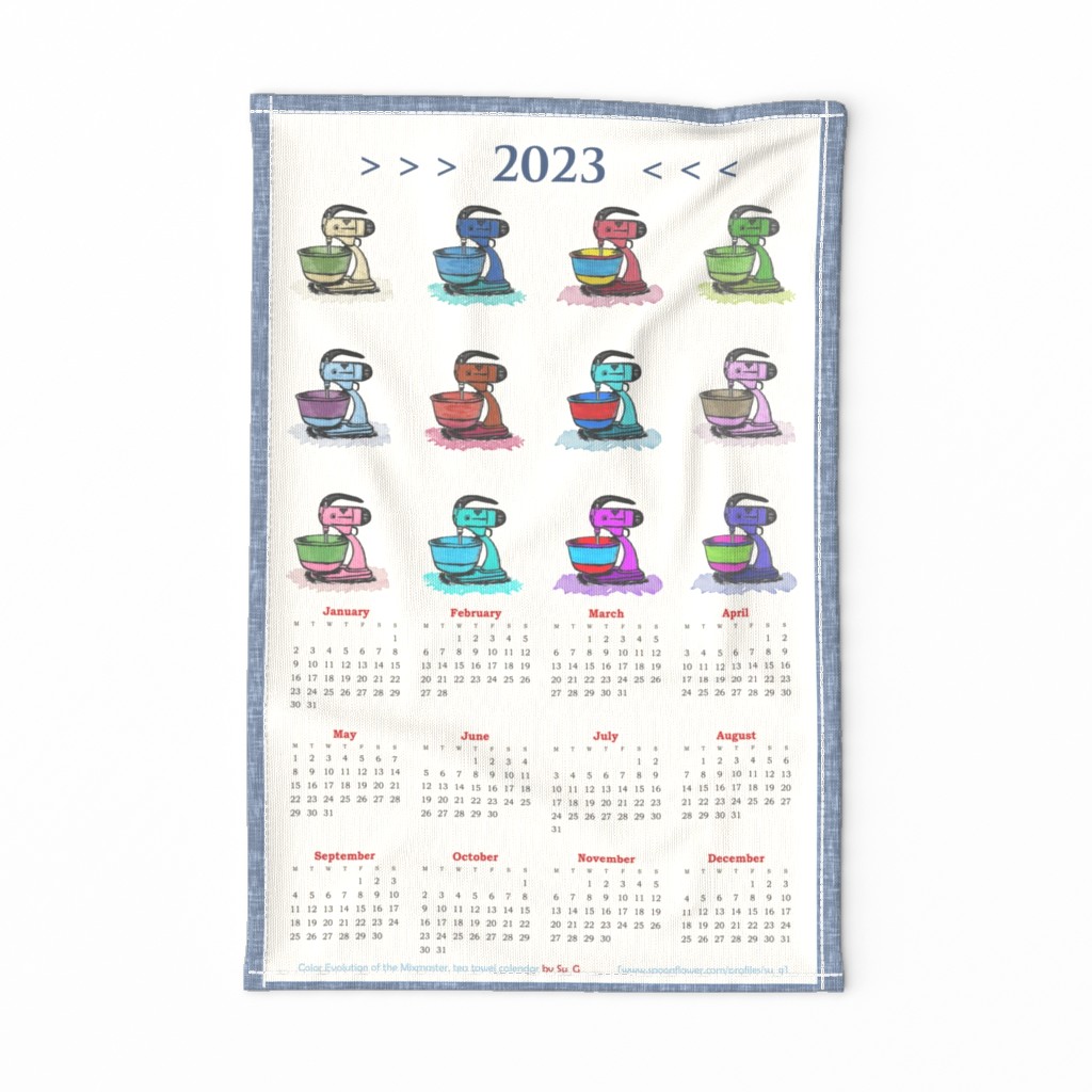 Color Evolution of the Mixmaster, tea towel calendar by Su_G_©SuSchaefer