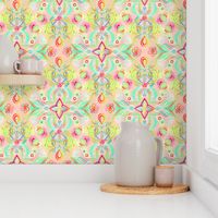 Soft Neon Pastel Boho Pattern