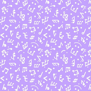"Music Notes on Lilac BG" small scale.