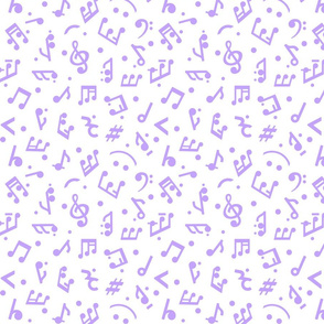 "Music Notes in Lilac" small scale.