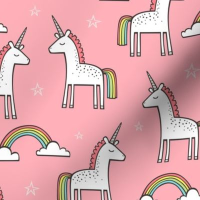 Cute Unicorn Rainbow in Pink