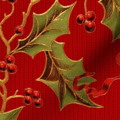Christmas Holly ~ Richelieu Knit  