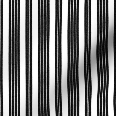 French Ticking ~ Black and White ~ Woven 