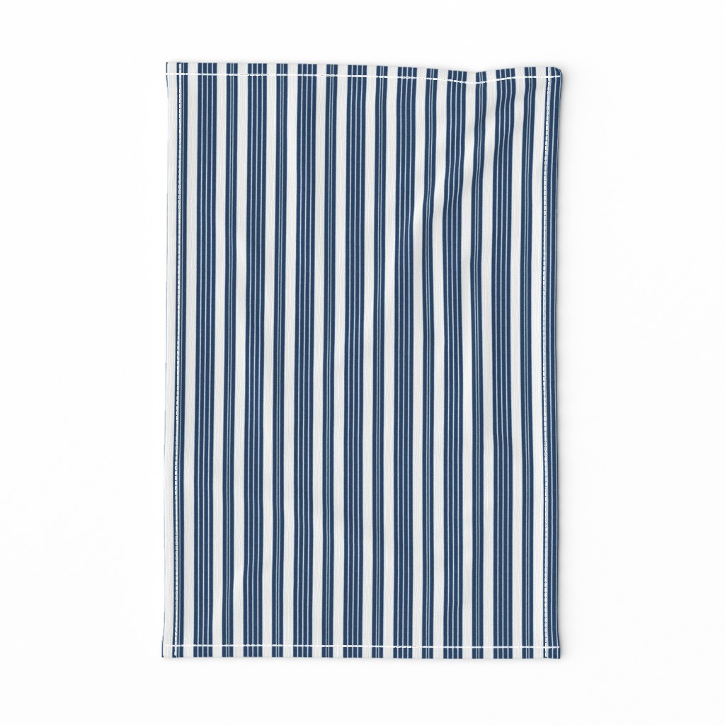 French Ticking ~ Lonely Angel Blue and White ~ Woven 