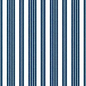 French Ticking ~ Lonely Angel Blue and White ~ Woven 