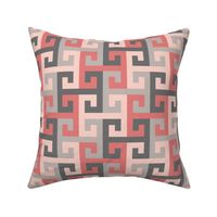 Tesselating T Greek Key Trendy Pinks