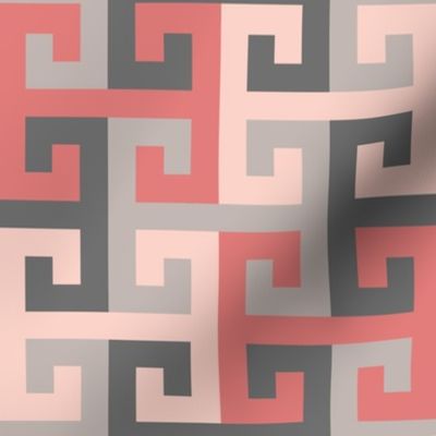 Tesselating T Greek Key Trendy Pinks