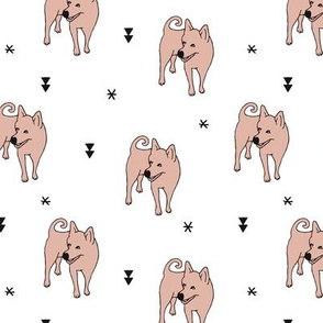 Adorable puppy dog illustration kids pattern design scandinavian style gender neutral