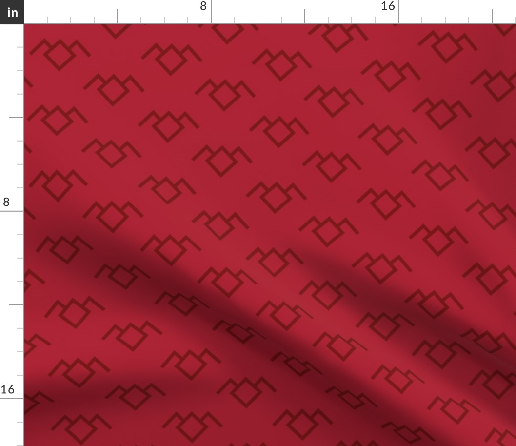 Owl Petroglyph in Curtain Red