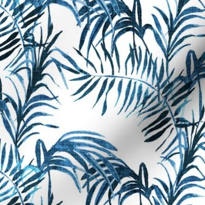 Tropical Palm (indigo linen)