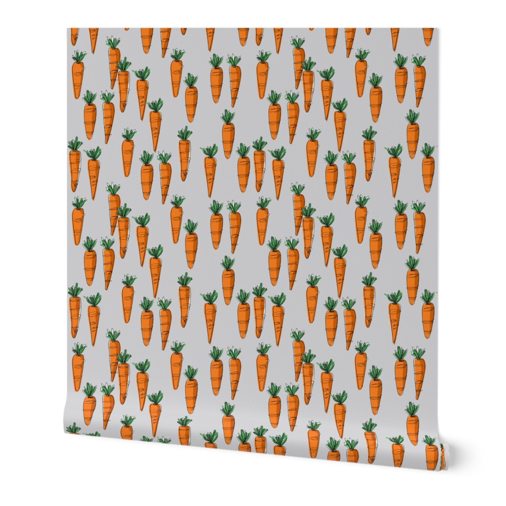 Bunch of Carrots on grey