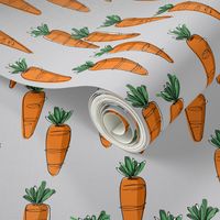 Bunch of Carrots on grey