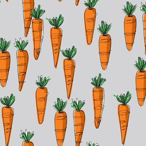 Bunch of Carrots on grey