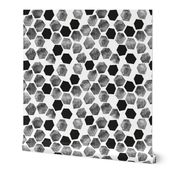 Abstract Hexagons  on white