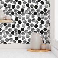 Abstract Hexagons  on white