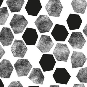 Abstract Hexagons  on white