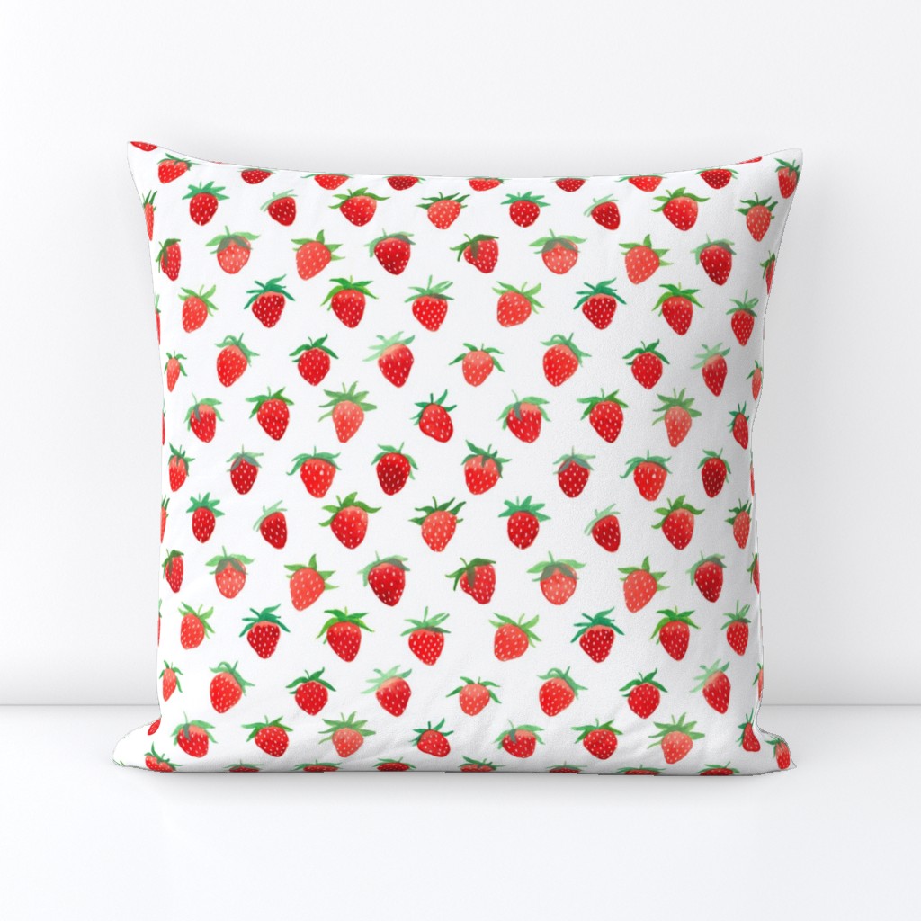 Strawberries on White