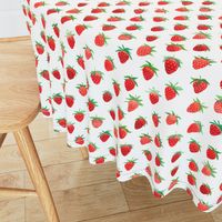 Strawberries on White