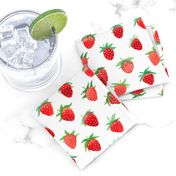 Strawberries on White