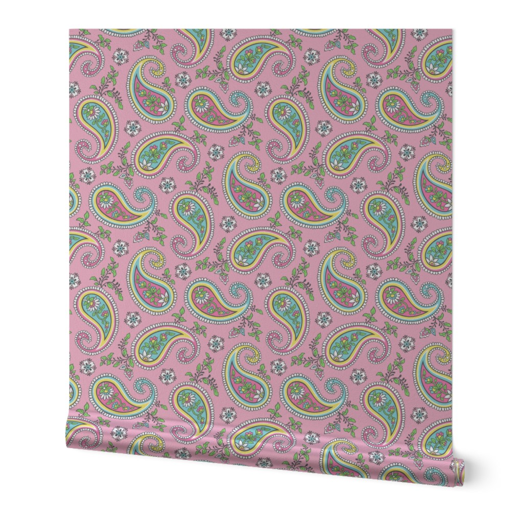 Sweet Paisley on Pink