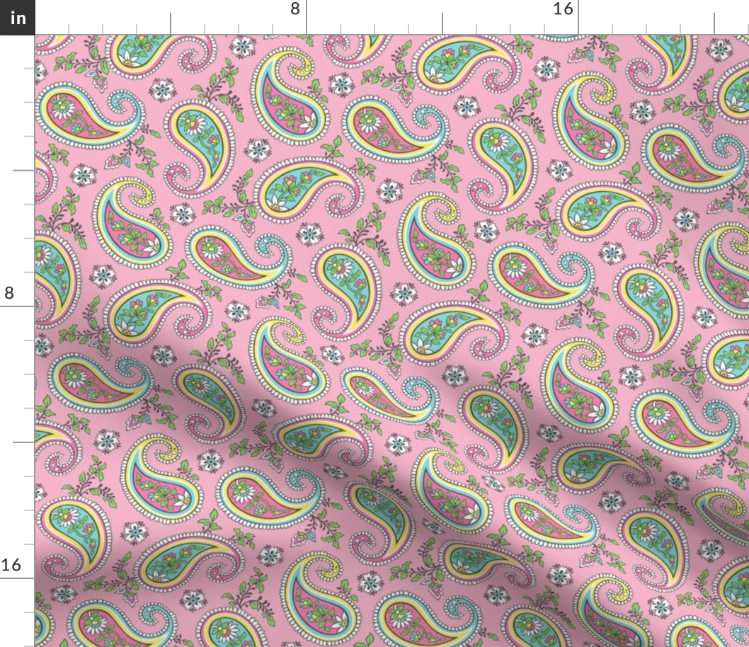 Sweet Paisley on Pink