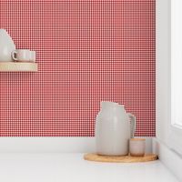 Gingham Large Cherry Red And White