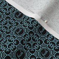 Delicately Speaking Teal 4-Medium