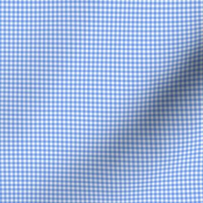 Gingham Medium Cornflower Blue And White