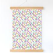 Confetti Multicolor On White 1:1