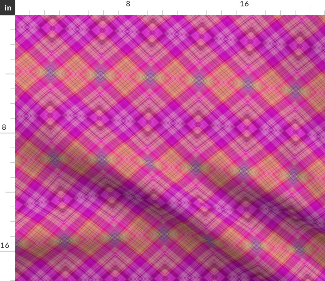 FRUIT SALADE HARMONY DIAGONAL PLAID TARTAN 5