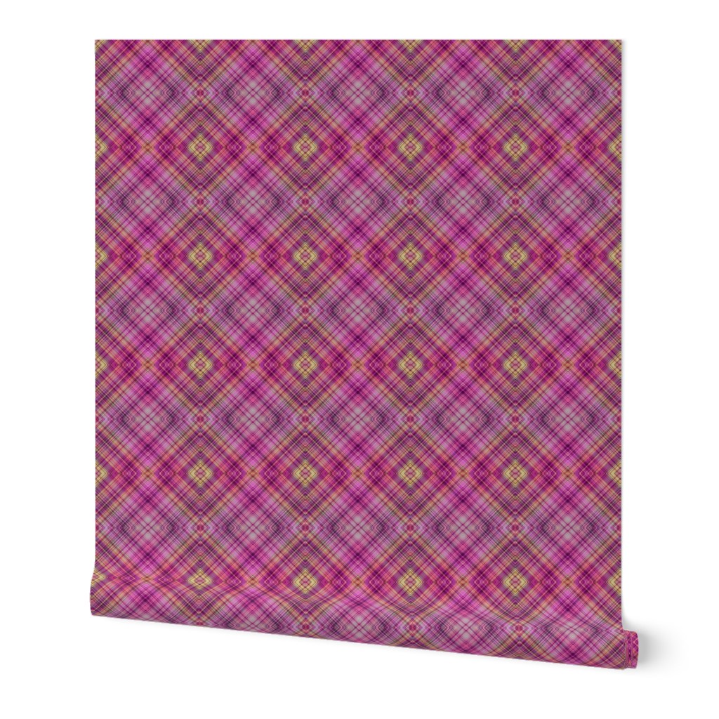 FRUIT SALADE HARMONY diagonal PLAID TARTAN 3