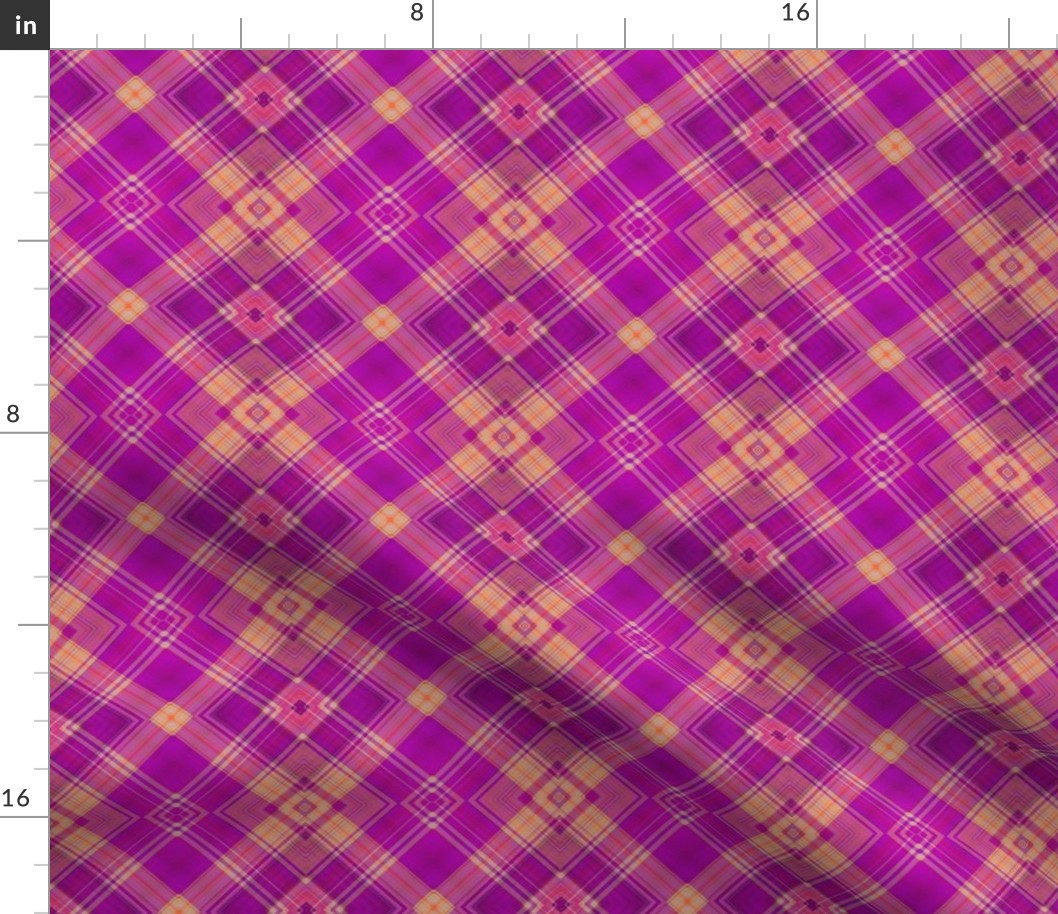 FRUIT SALADE HARMONY DIAGONAL PLAID TARTAN 2