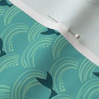 Mermaid Tails Light Background 1 inch