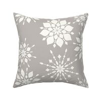 Elegant Snowflakes Warm Gray