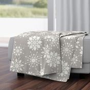 Elegant Snowflakes Warm Gray