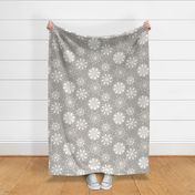 Elegant Snowflakes Warm Gray