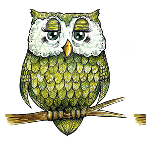 One Green Owl