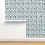 Gray Cats Retro on Pale Blue