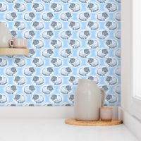 Guinea pig dots - blue