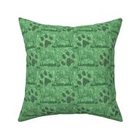 Posing Parson Russell Terrier stamp - green