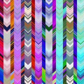 CRAZY CHEVRONS ARROWS BRIGHT BICOLOR Purple autumn and turquoise sea