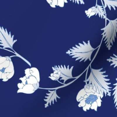 Blue Chinoiserie Vines Large