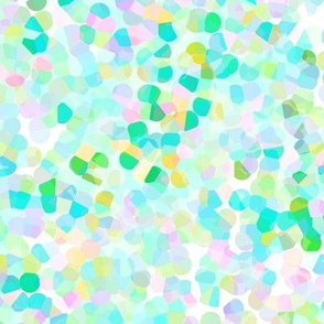 Confetti Pastel Greens and Pink