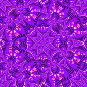 Purple and Pink Fractal Star Web